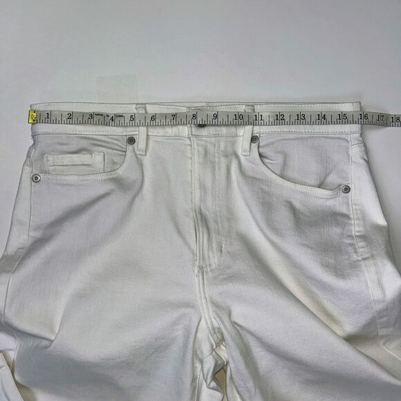 Banana Republic White Mid Rise Straight Leg Cotton Denim Pants Women's 30 - Picture 4 of 12